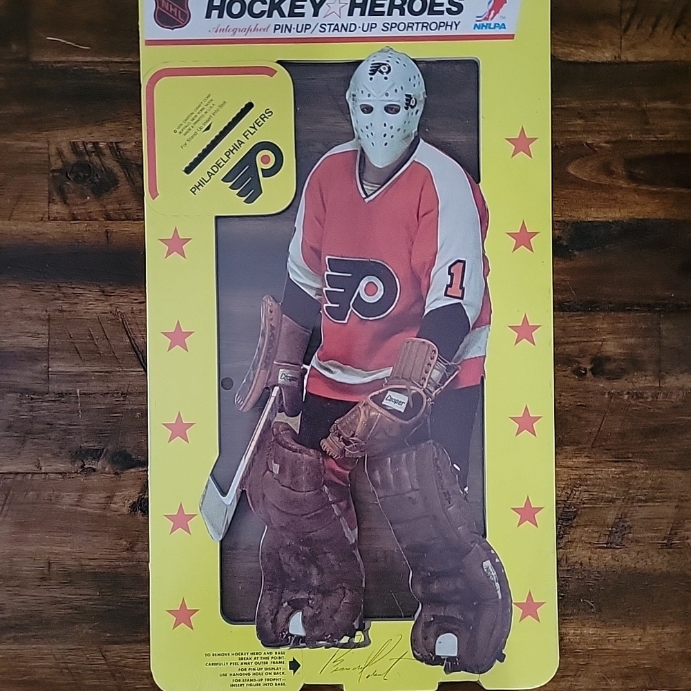 1975 Carton Craft Hockey Heroes Standups Philadelphia Flyers BERNIE PARENT NEW